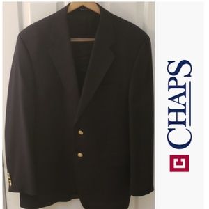 Chaps Ralph Lauren Black Blazer 42R 100% Wool